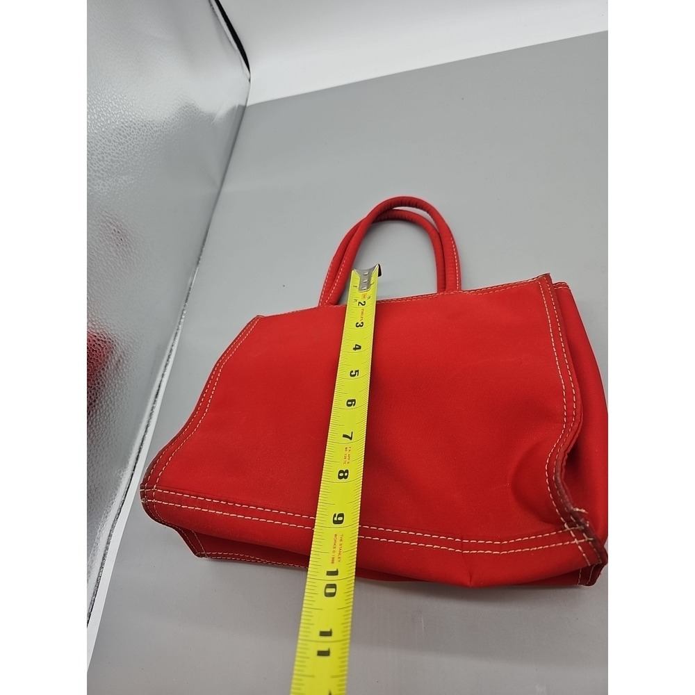 Vintage Tommy Hilfiger Red Canvas Tote Bag Beach Travel Vacation Picnic School - Picture 5 of 8